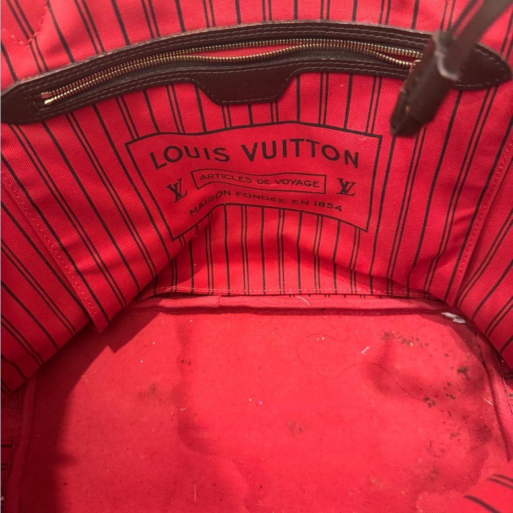 Louis Vuitton Brown Checkered Tote Bag - Picture 5 of 6